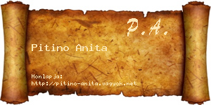 Pitino Anita névjegykártya